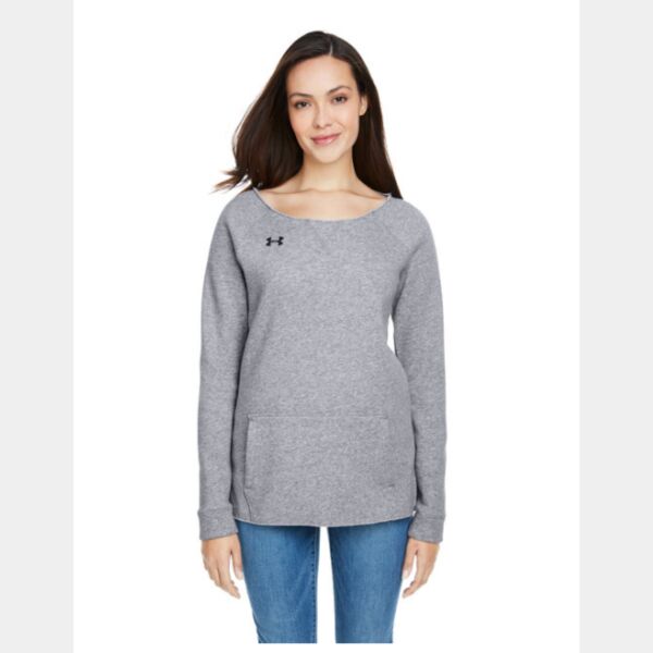 Under Armour Ladies' Hustle Fleece Crewneck Sweatshirt Thumbnail